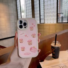 CASE IPHONE Nhám Da Chống Shock PHÔI BẦU TRÀ SỮA