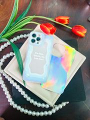 Case Ốp điện thoại iPhone Trong giả Gương Tone xanh Hologram 2in1 iPhone 7+/X/XSM/11/12/13/Pro/Promax