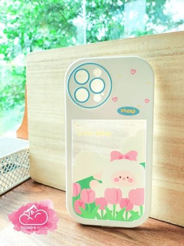 Case Ốp điện thoại iPhone Sheep Cừu Hồng Tháo Ráp 2 lớp iPhone 11/12/13/14/Plus/Pro/Promax