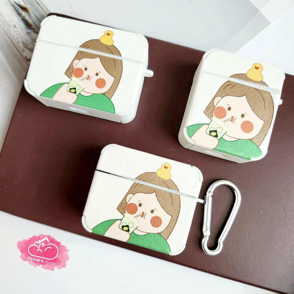 COVER AIRPOD Chất Nhám Da Họa Tiết Hoạt Hình Kute (8 Mẫu)