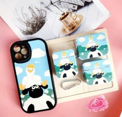 COVER AIRPOD Chất Nhám Da Họa Tiết Hoạt Hình Kute (8 Mẫu)