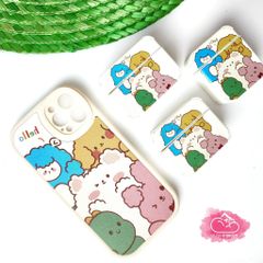 COVER AIRPOD Chất Nhám Da Họa Tiết Hoạt Hình Kute (8 Mẫu)