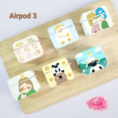 COVER AIRPOD Chất Nhám Da Họa Tiết Hoạt Hình Kute (8 Mẫu)