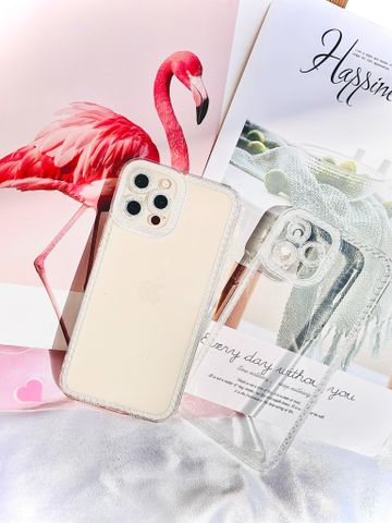 CASE iPhone Trong Suốt Viền KIM TUYẾN BLING BLING