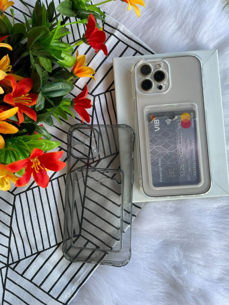 CASE iPhone Trong Suốt Có Ngăn Đựng Thẻ Card