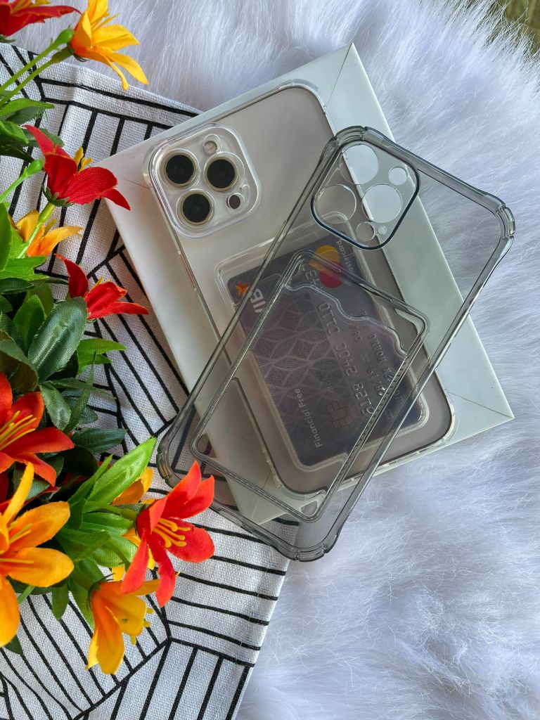 CASE iPhone Trong Suốt Có Ngăn Đựng Thẻ Card