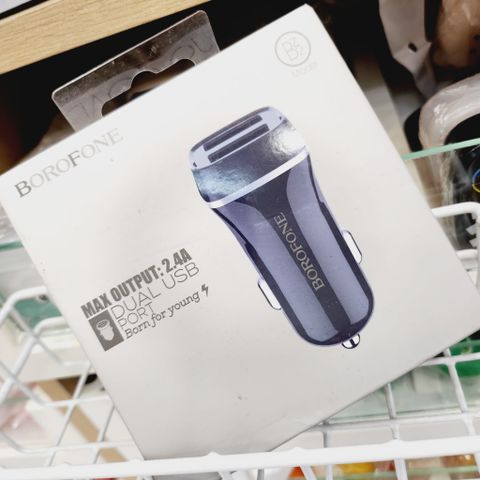 ÔTÔ-CÓC/ TẨU SẠC XE HƠI chính hãng BOROFONE BZ2 (2 Cổng)