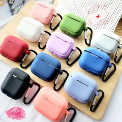 Cover Case Vỏ bảo vệ Airpod SILICONE CHỐNG BẨN màu BASIC + kèm Móc Khóa Airpod 1/2/3/Pro/Pro2