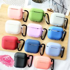 Cover Case Vỏ bảo vệ Airpod SILICONE CHỐNG BẨN màu BASIC + kèm Móc Khóa Airpod 1/2/3/Pro/Pro2