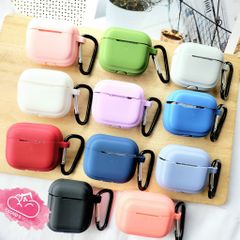 Cover Case Vỏ bảo vệ Airpod SILICONE CHỐNG BẨN màu BASIC + kèm Móc Khóa Airpod 1/2/3/Pro/Pro2