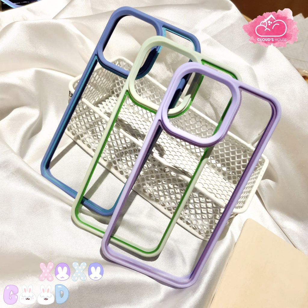 Case Ốp điện thoại iPhone Lưng trong viền màu X&M
