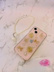 Case Ốp điện thoại iPhone Trong Suốt Đính Hoa Icon Nổi iPhone 11/12/13/Pro/Promax