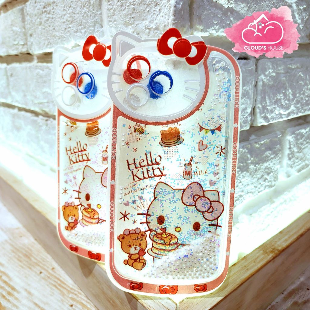 Case Ốp điện thoại iPhone HELLO KITTY Phao nước Bling Bling iPhone 7/8/Xr/X/XSM/11/12/13/Pro/Promax