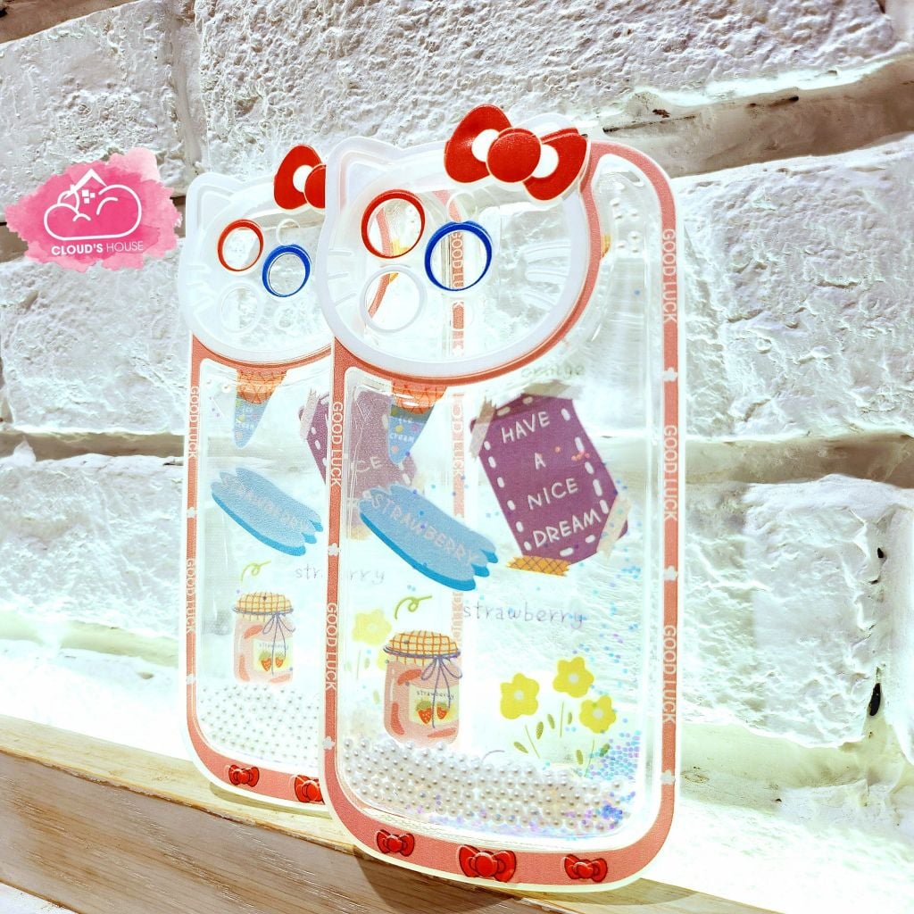 Case Ốp điện thoại iPhone HAVE A NICE DREAM Phao nước Bling Bling iPhone 7/8/Xr/11/12/13/14/Plus/Pro/Promax