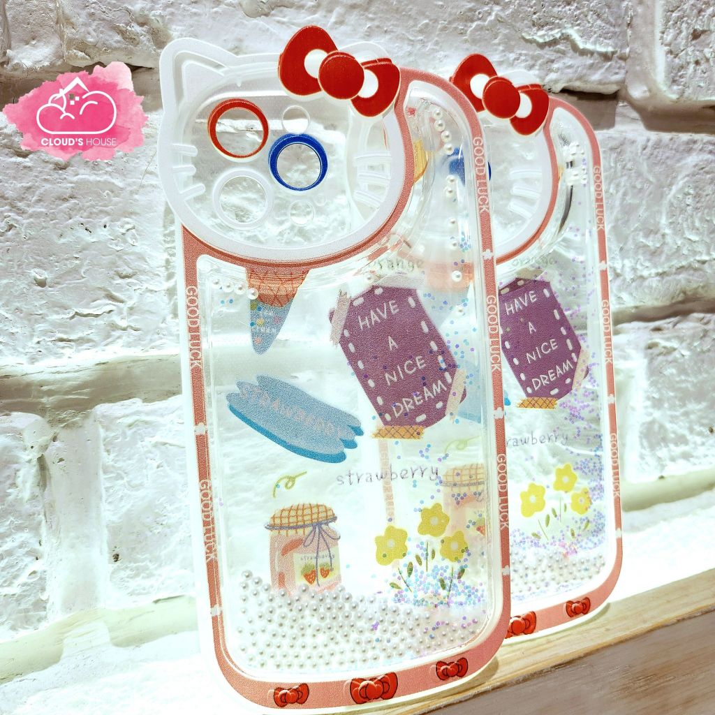 Case Ốp điện thoại iPhone HAVE A NICE DREAM Phao nước Bling Bling iPhone 7/8/Xr/11/12/13/14/Plus/Pro/Promax