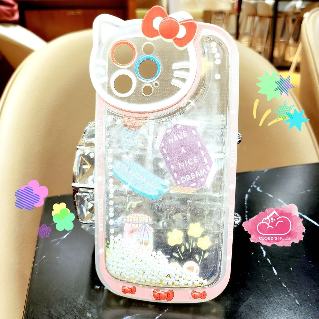 Case Ốp điện thoại iPhone HAVE A NICE DREAM Phao nước Bling Bling iPhone 7/8/Xr/11/12/13/14/Plus/Pro/Promax
