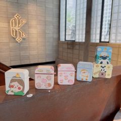 COVER AIRPOD Chất Nhám Da Họa Tiết Hoạt Hình Kute (8 Mẫu)