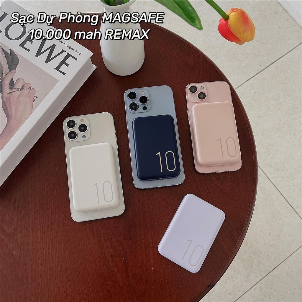 POWERBANK - SẠC DỰ PHÒNG REMAX RPP-65 MAGSAFE 20w 10000mah Hỗ Trợ Sạc Không Dây Dòng 15w Phù Hợp Cho Các Điện Thoại