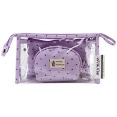 BÓP VIẾT Trong Suốt Kèm 2 Túi Nhỏ ( túi du lịch)