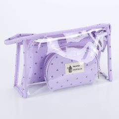 BÓP VIẾT Trong Suốt Kèm 2 Túi Nhỏ ( túi du lịch)