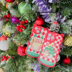 CASE IPHONE Merry Christmas Tai Gấu Viền Gợn Sóng Siêu Xinh - NOEL