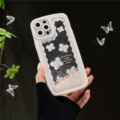 Case Ốp điện thoại iPhone Phao Bướm Butterfly Nước Bling bling iPhone 11/12/13/14/Plus/Pro/Promax