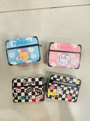 COVER AIRPOD Gấu Form Vuông sọc nhám da