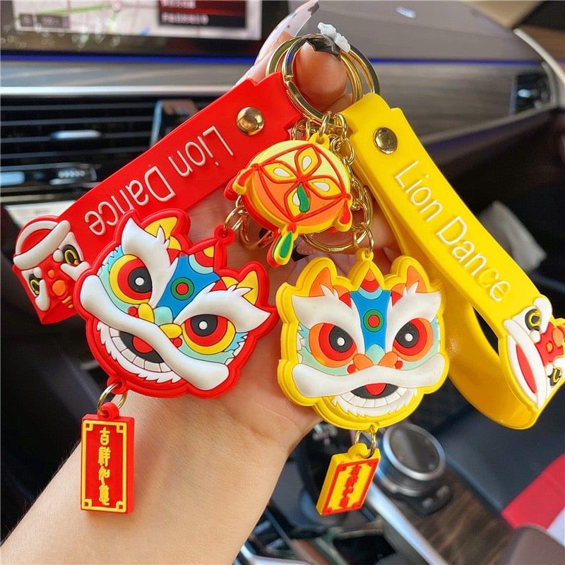Móc khóa Đầu Lân tượng trưng cho May mắn, Hạnh Phúc và Sức Khỏe cả năm - TẾT