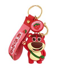 MÓC KHÓA GẤU Dâu LOTSO đeo giỏ