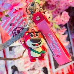 MÓC KHÓA GẤU Dâu LOTSO đeo giỏ