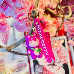 MÓC KHÓA GẤU HỒNG LOTSO Má hồng - ( DÂY HỒNG )