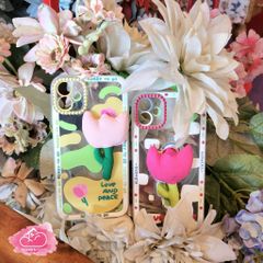 CASE IPHONE ICON NỔI Hoa Vải ( 2 mẫu).