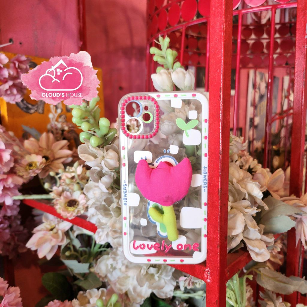 CASE IPHONE ICON NỔI Hoa Vải ( 2 mẫu).