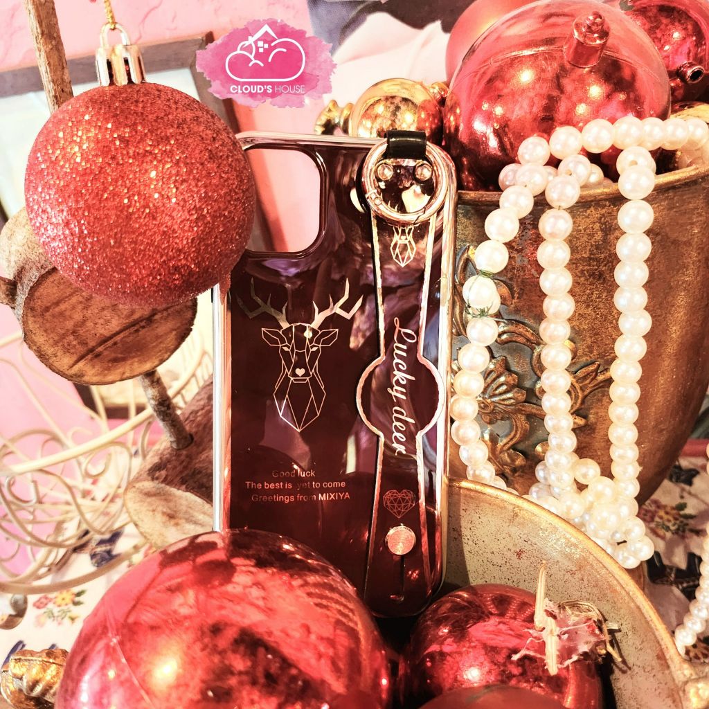 Case Ốp điện thoại iPhone Chóng dựng bóng trơn Tuần lộc - Noel