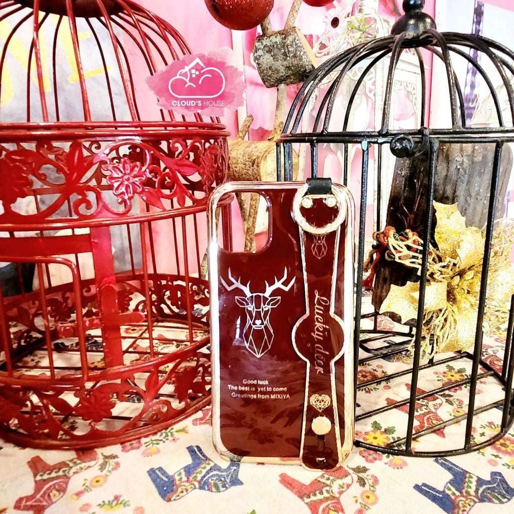 Case Ốp điện thoại iPhone Chóng dựng bóng trơn Tuần lộc - Noel