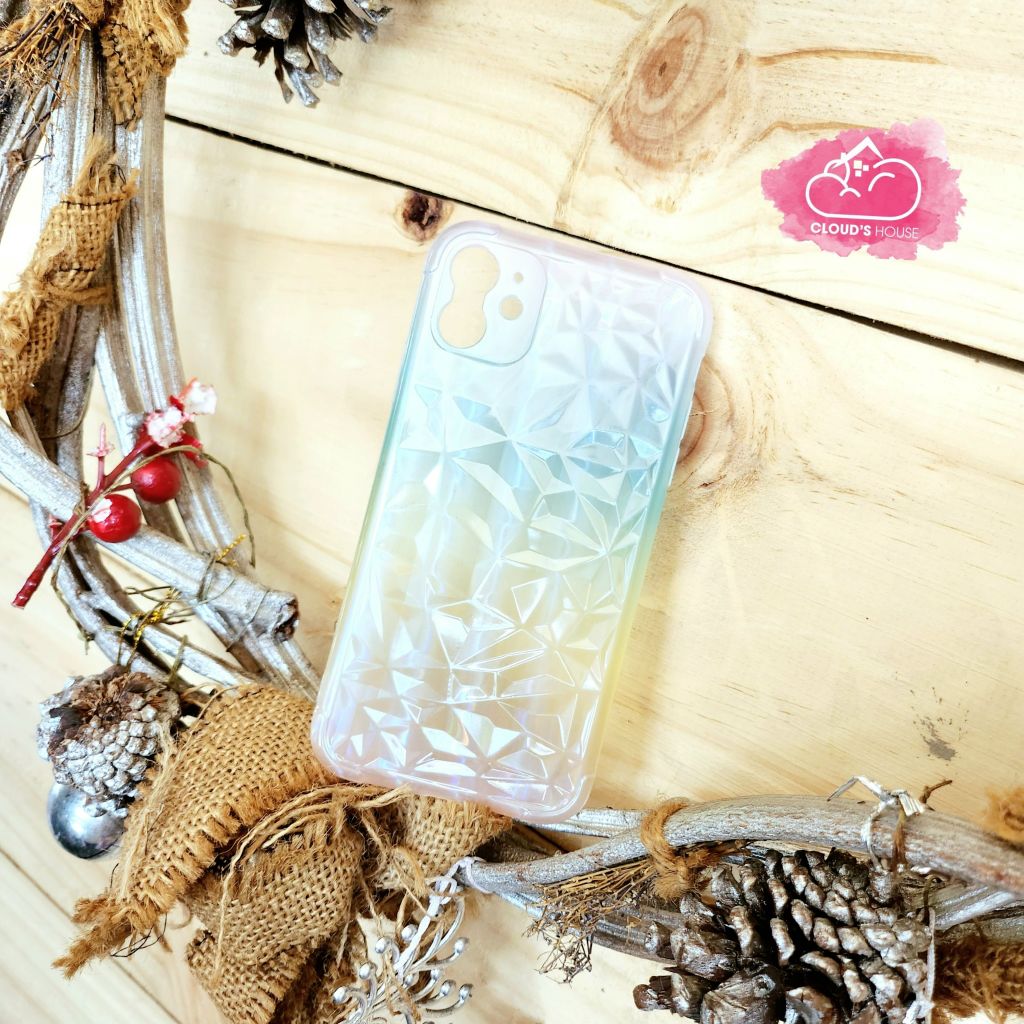 Case Ốp điện thoại iPhone Dẻo Phôi kim cương Ánh hologram iPhone 7/8/X/Xs/11/12/Plus/Max/Pro/Promax