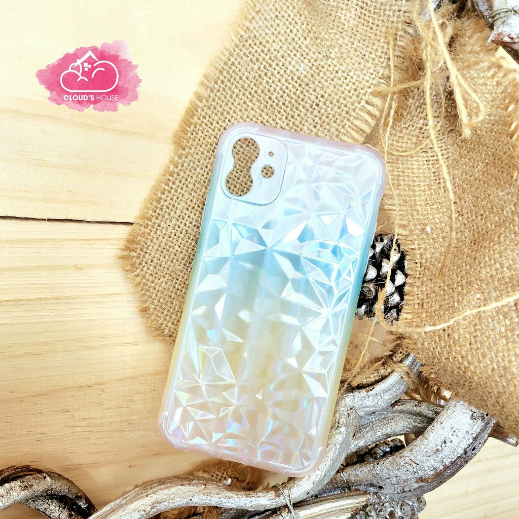 Case Ốp điện thoại iPhone Dẻo Phôi kim cương Ánh hologram iPhone 7/8/X/Xs/11/12/Plus/Max/Pro/Promax