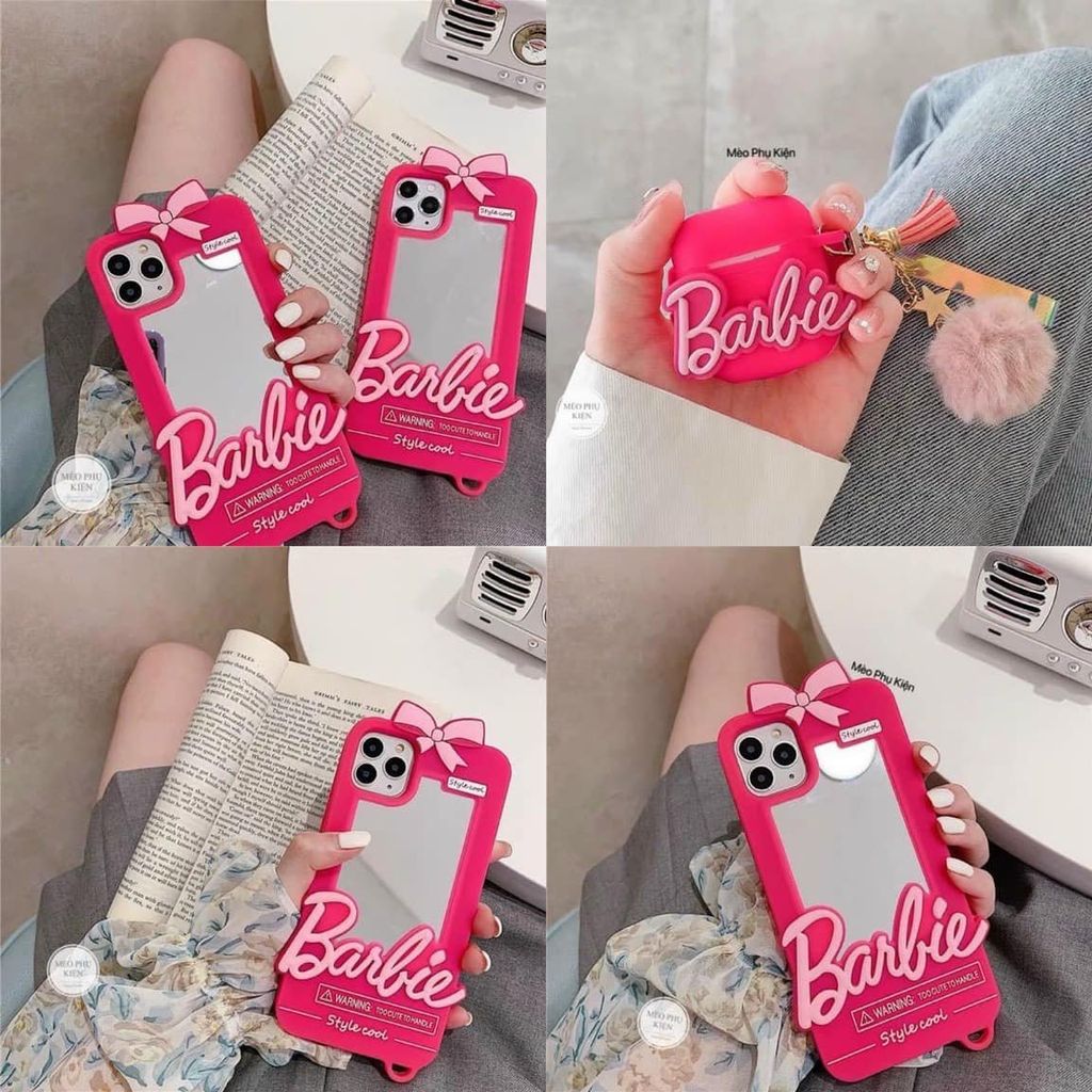 Case Ốp điện thoại iPhone SU DẺO Barbie Ốp gương iPhone 7Plus/8Plus/X/Xs/XsMAx
