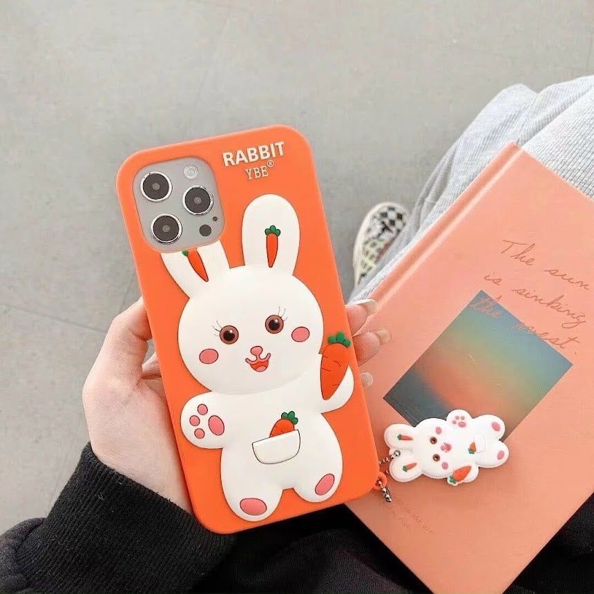 Case Ốp điện thoại iPhone SU DẺO Thỏ cà rốt Rabbit iPhone 7Plus/8Plus/Xsmax/11Promax/12