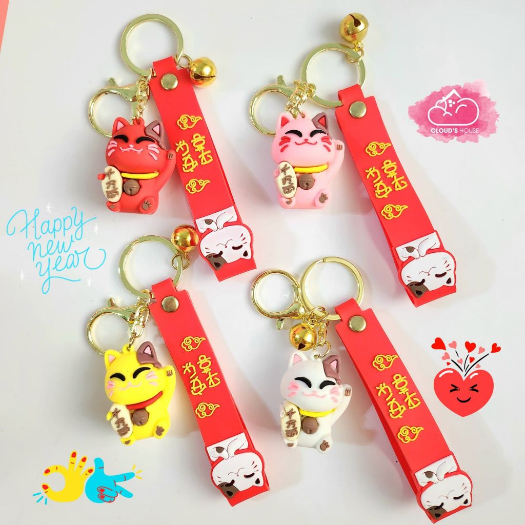 Móc khoá Mèo may mắn mini - TẾT