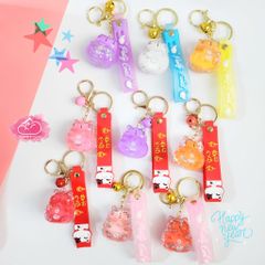 Móc khoá Mèo may mắn Nước Bliing Bling - TẾT