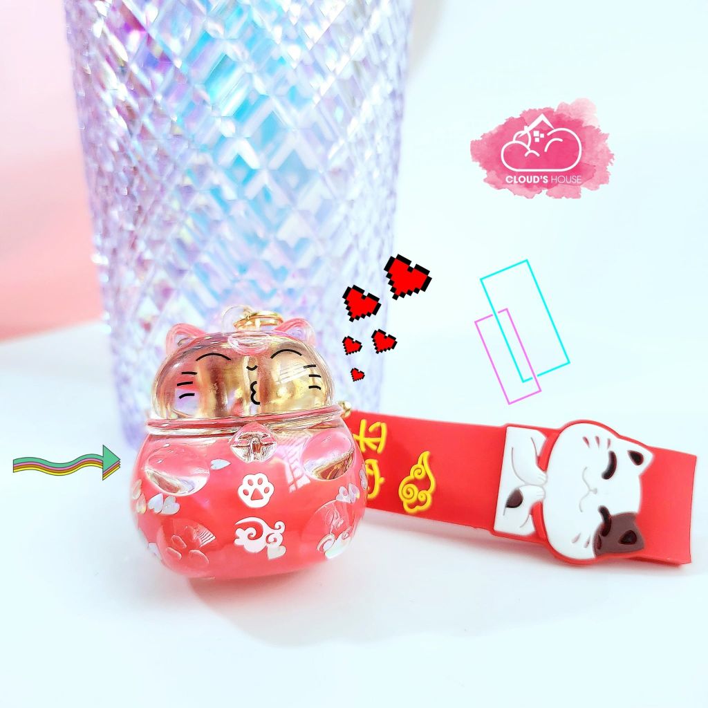 Móc khoá Mèo may mắn Nước Bliing Bling - TẾT