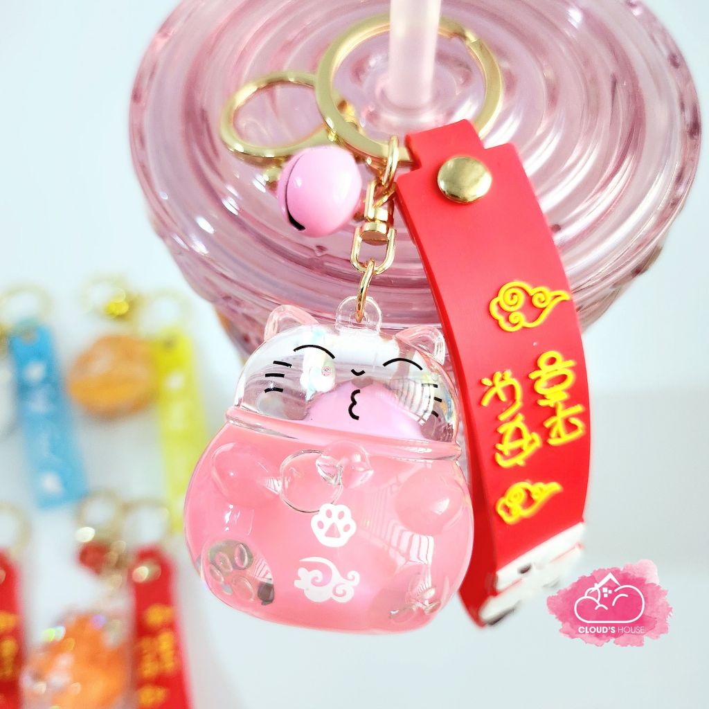 Móc khoá Mèo may mắn Nước Bliing Bling - TẾT