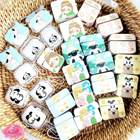 COVER AIRPOD Chất Nhám Da Họa Tiết Hoạt Hình Kute (8 Mẫu)