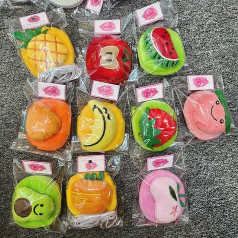 BÓP MÓC KHÓA MINI TRÁI CÂY (Tặng Kèm Tai Nghe)