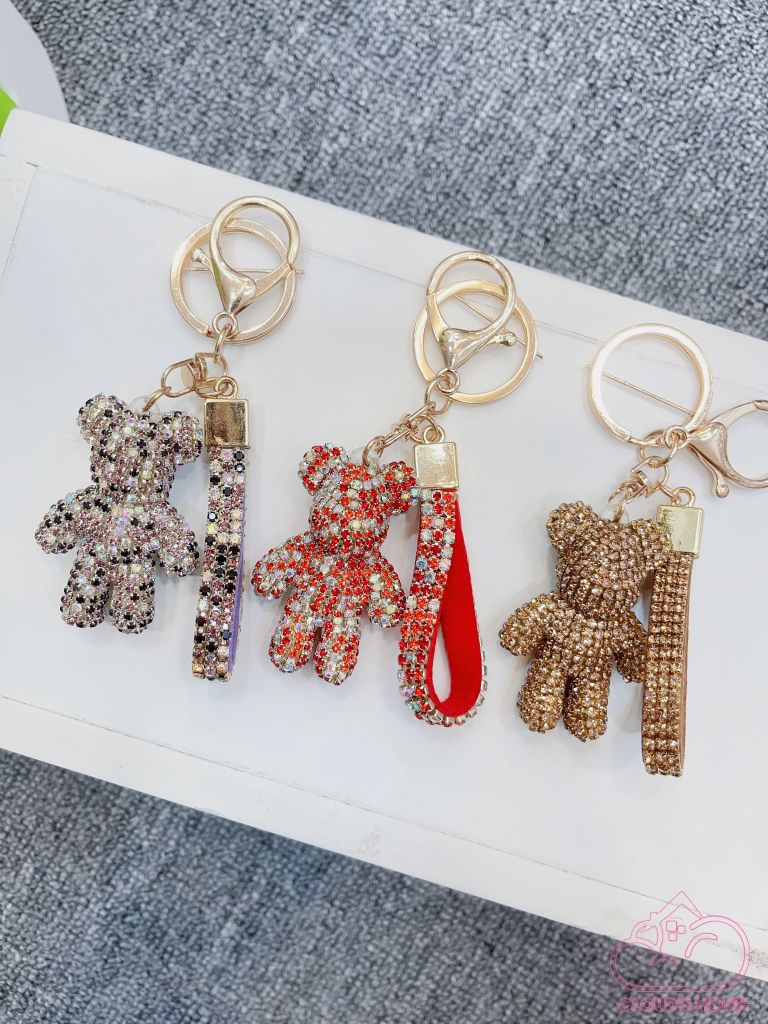 MÓC KHÓA BEARBRICK Mini Đính Đá Sang Chảnh Cao Cấp