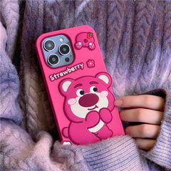 Case Ốp điện thoại iPhone Gấu dâu Lotso Su dẻo Chống Shock iPhone 11/12/13/14/Plus/Pro/Promax