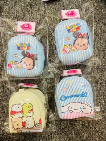 BÓP MÓC KHÓA MINI túi da  (Tặng Kèm Tai Nghe)