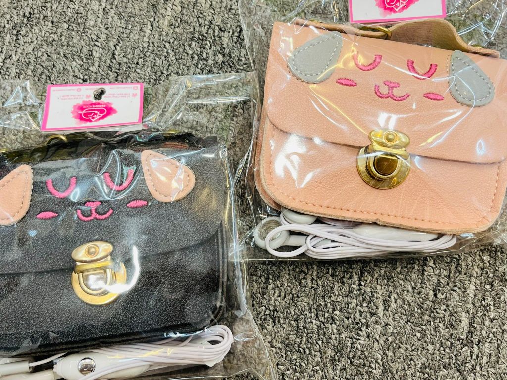BÓP MÓC KHÓA MINI túi da  (Tặng Kèm Tai Nghe)