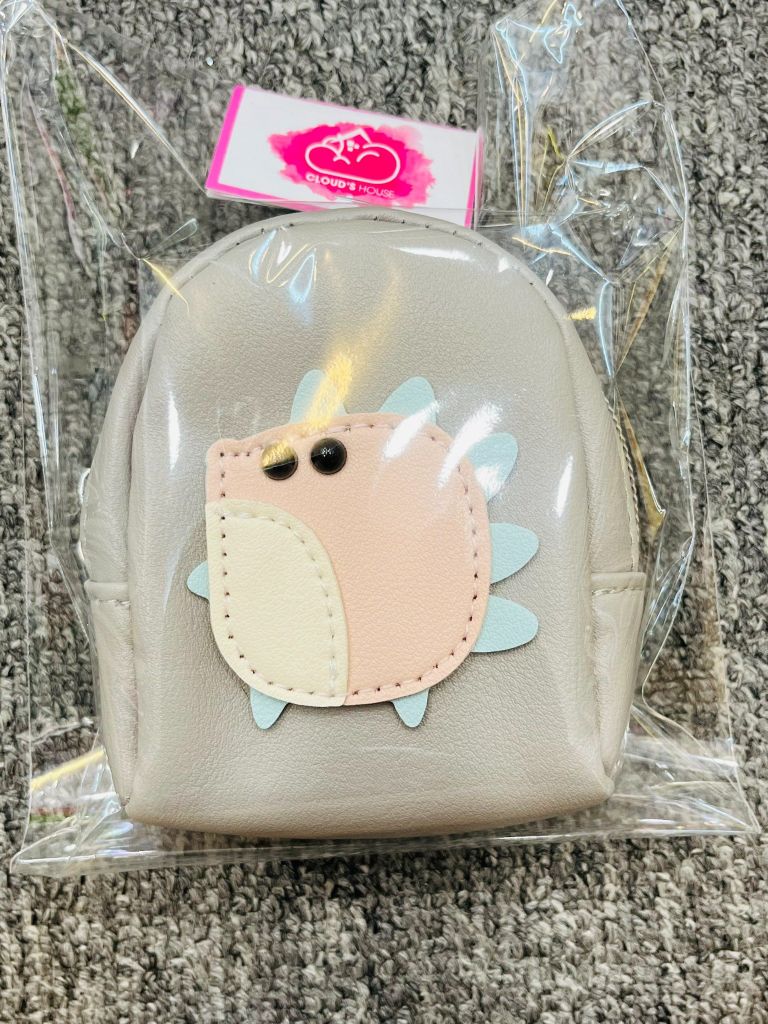 BÓP MÓC KHÓA MINI túi da  (Tặng Kèm Tai Nghe)